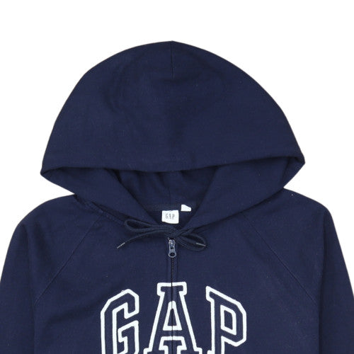 GAP Mens Blue Full Zip Hoodie XL Fleece Cotton Blend