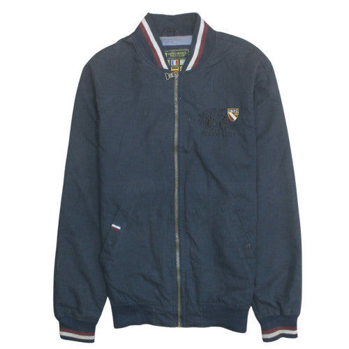Santa Monica Polo Club Men's Blue Bomber Jacket Size S Cotton Blend