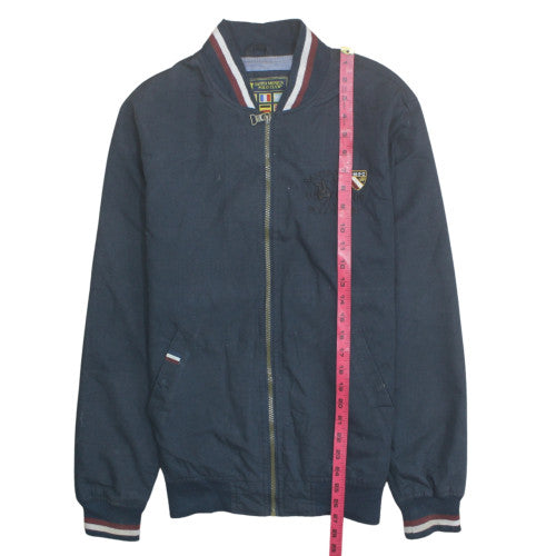 Santa Monica Polo Club Men's Blue Bomber Jacket Size S Cotton Blend