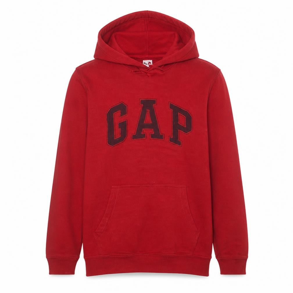 Gap Men's Red Pullover Hoodie M Cotton Blend Classic Style