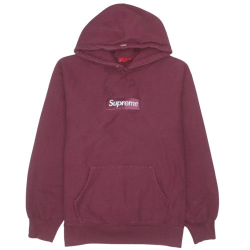 Supreme Men's Red Pullover Hoodie L Logo Fleece Streetwear