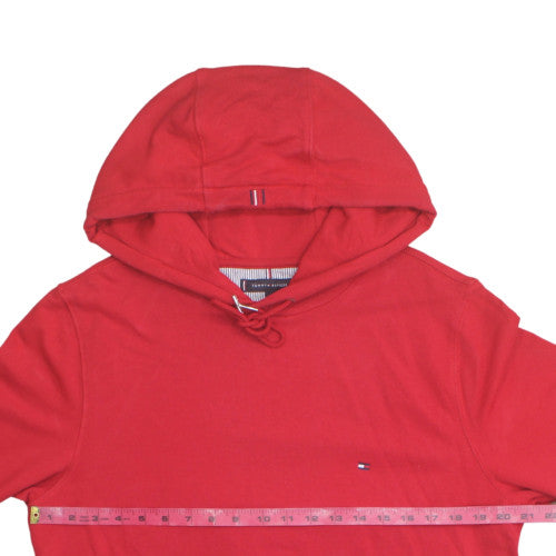 Tommy Hilfiger Mens Red L Pullover Hoodie Classic Cotton Blend