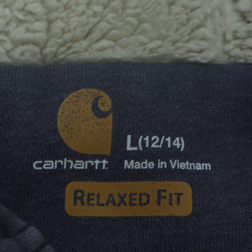 Carhartt Women's Blue Relaxed Fit Hooded Lined Jacket Size 14
