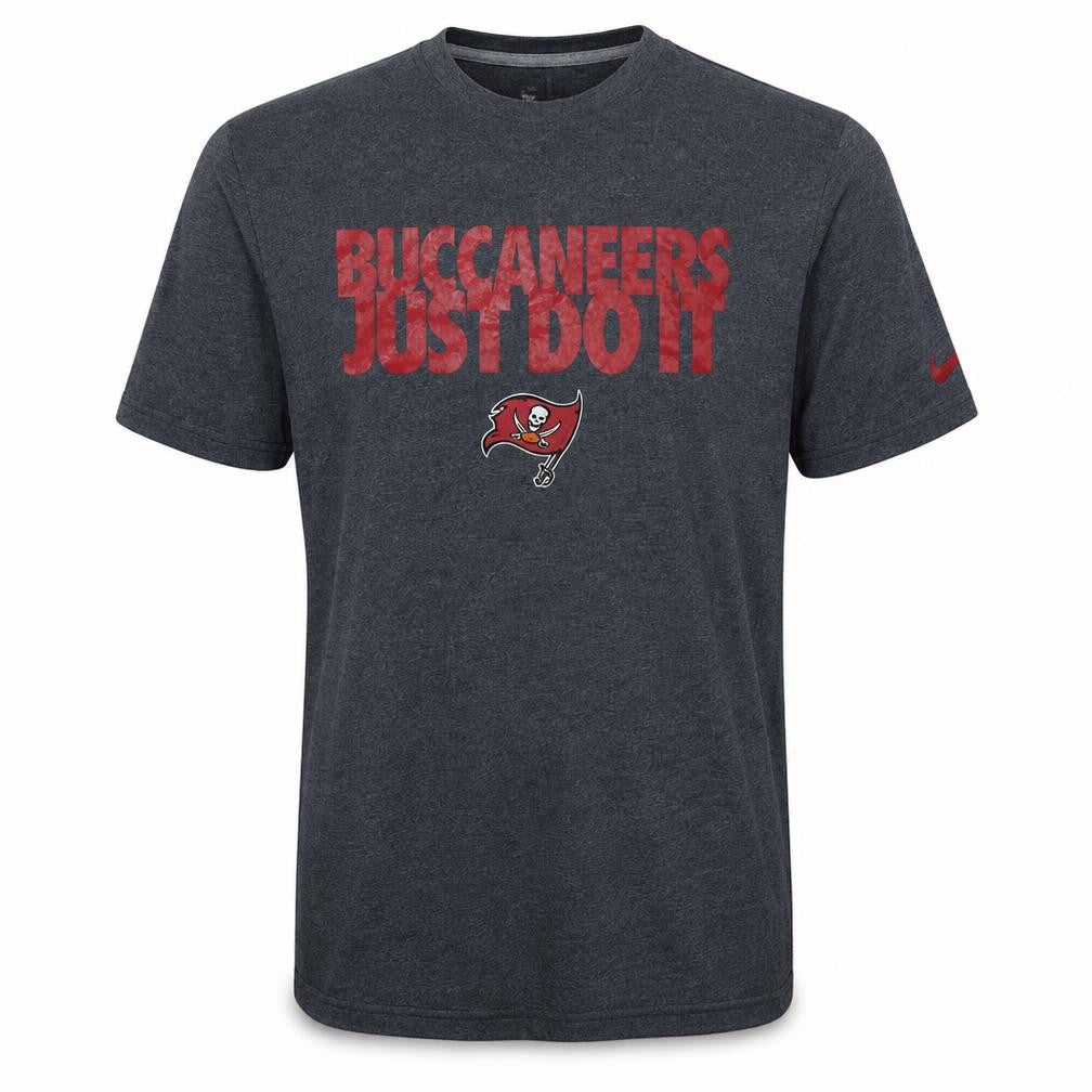 Nike NFL Team Apparel Men's Grey Buccaneers Just Do It T-Shirt XL