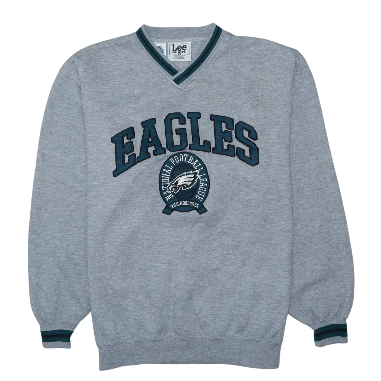 Lee Sport Men’s Grey V-Neck Eagles NFL Sweatshirt Size L