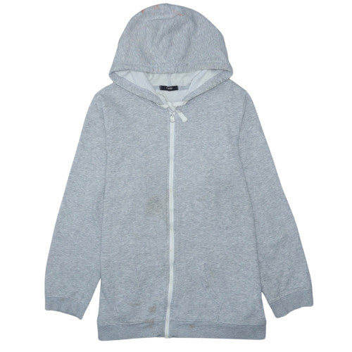 George Women Grey Full Zip Hoodie Size 22 Cotton Blend Casual