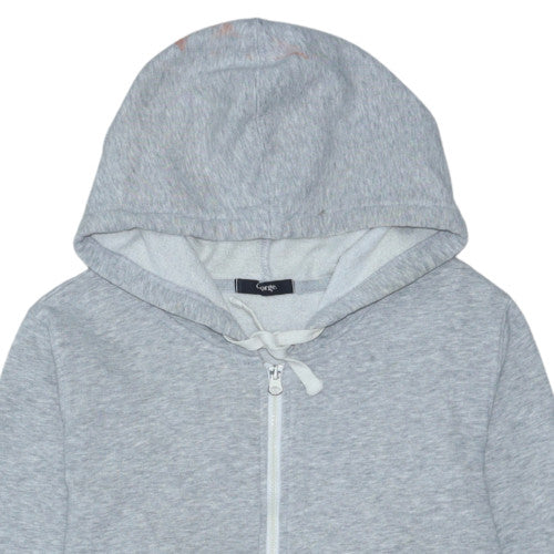 George Women Grey Full Zip Hoodie Size 22 Cotton Blend Casual