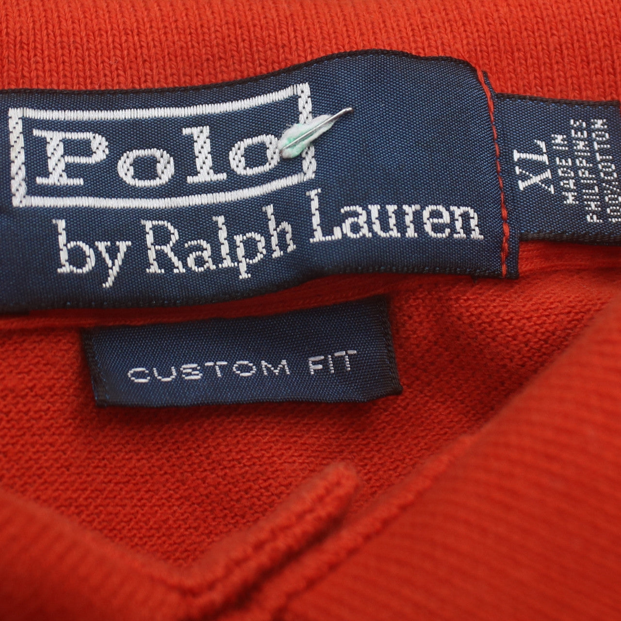 Ralph Lauren Men's Red Custom Fit Polo Shirt XL Cotton