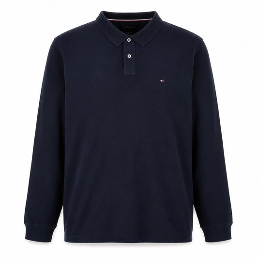 Tommy Hilfiger Men's Blue Slim Fit Long Sleeve Polo XXL