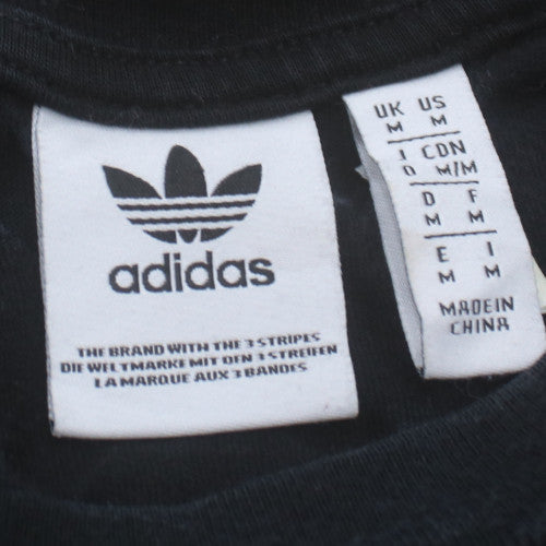 Adidas Men's Black Medium Basic Logo Short Sleeve Cotton T-Shirt