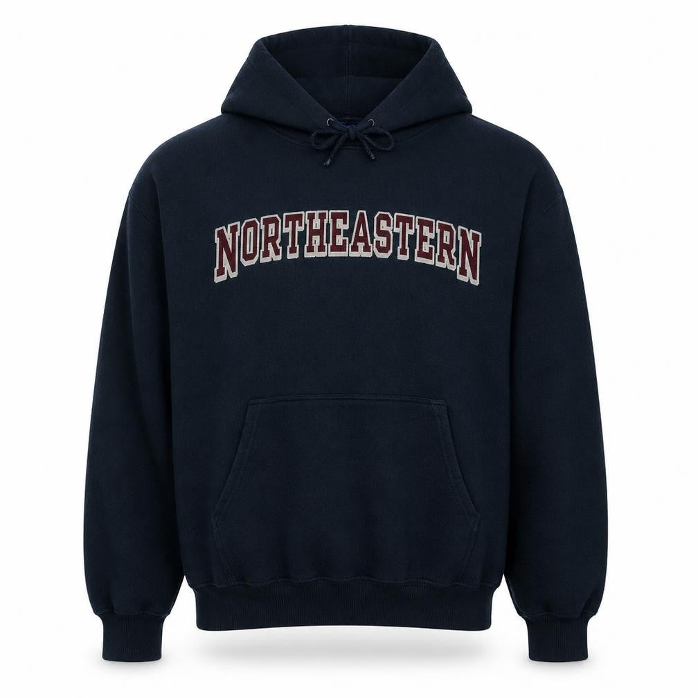 Champion Men's Blue Northeastern Pullover Hoodie Size L