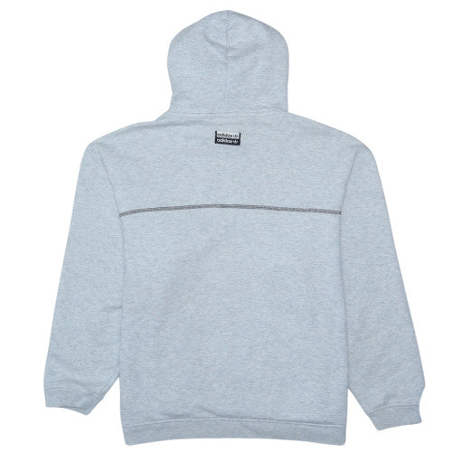 Adidas Men's Grey Pullover Hoodie Medium Fleece Sportswear