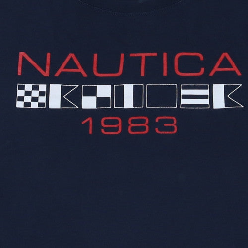 Nautica Men's Blue 2XL Nautical Graphic Crew Neck T-Shirt