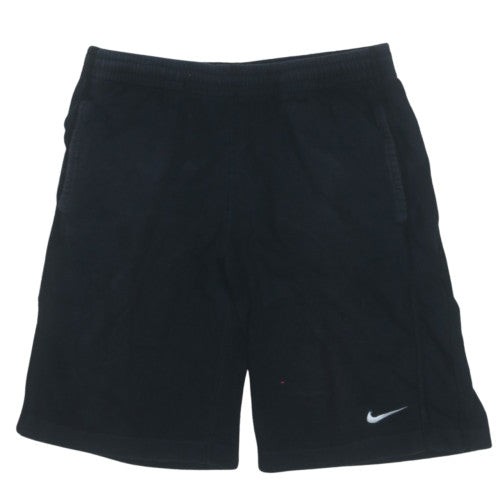 Nike Men Black Sweat Shorts M Elastic Waist Cotton Sportswear