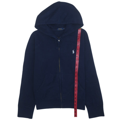 Ralph Lauren Men's Blue Full Zip Hoodie L Regular Fit Cotton Blend