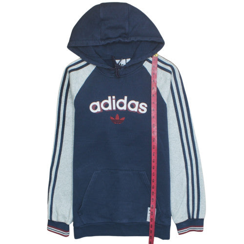 Adidas Men's Blue Pullover Hoodie S Regular Fit Sports Fleece