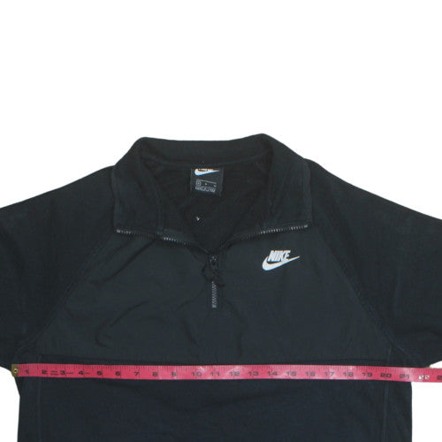 Nike Men's Black Half Zip Fleece Sweatshirt Size S Sports Style