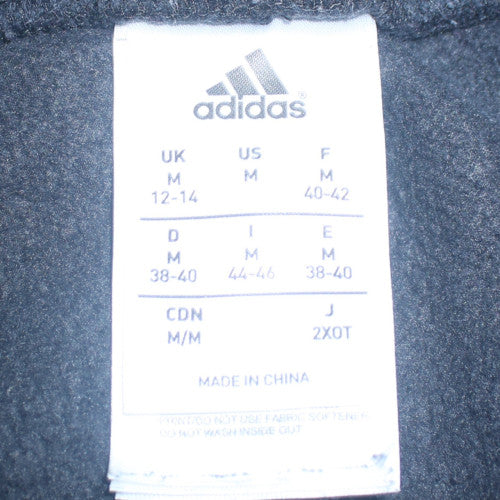 adidas Womens Black Jogger Trousers Size M Logo Fleece Activewear