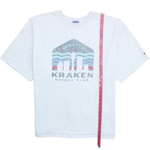 Champion Men’s Grey Seattle Kraken Hockey Club Graphic T-Shirt XXL