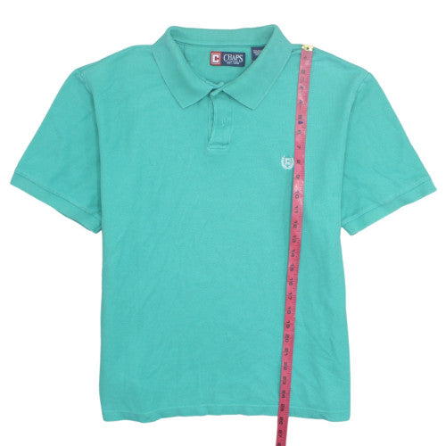 Chaps Mens Green XL Cotton Polo Shirt Short Sleeve Classic Fit