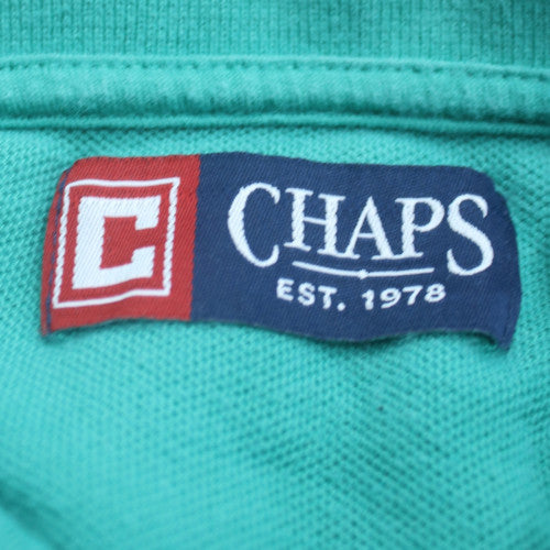 Chaps Mens Green XL Cotton Polo Shirt Short Sleeve Classic Fit