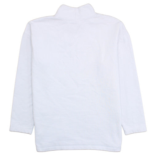 Nike Men's White Roll Neck Cotton Sweatshirt Size L