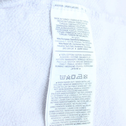 Nike Men's White Roll Neck Cotton Sweatshirt Size L