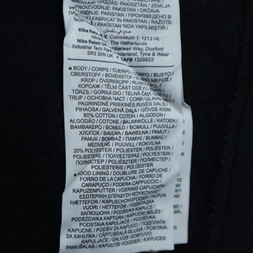 Nike Men's Black XL Pullover Hoodie with Blue Logo Graphic
