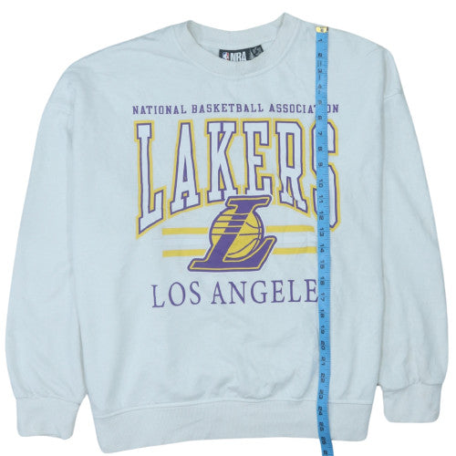 Primark Women White Los Angeles Lakers Crew Neck Sweatshirt M