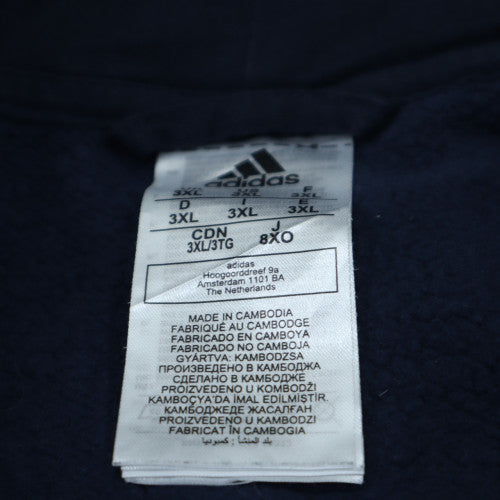Adidas Men’s Black 3XL Full Zip Hoodie Fleece Sportswear