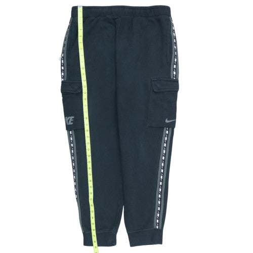 Nike Men's Black Cargo Jogger Trousers L Regular Fit Fleece
