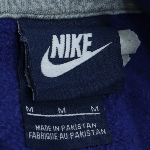 Nike Women's Blue Pullover Hoodie Medium Cotton Blend Sweatshirt