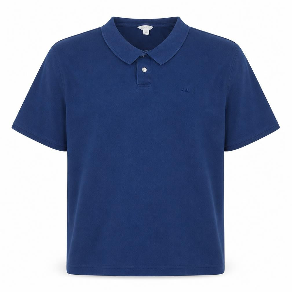 Calvin Klein Men's Blue 2XL Regular Fit Cotton Polo Shirt