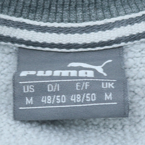 Puma Men's Grey Logo Crew Neck Pullover Sweatshirt M