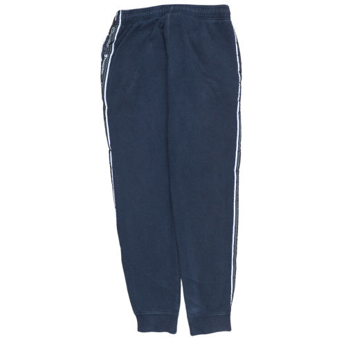 Champion Men's Blue Medium Logo Tape Cuffed Sweatpants