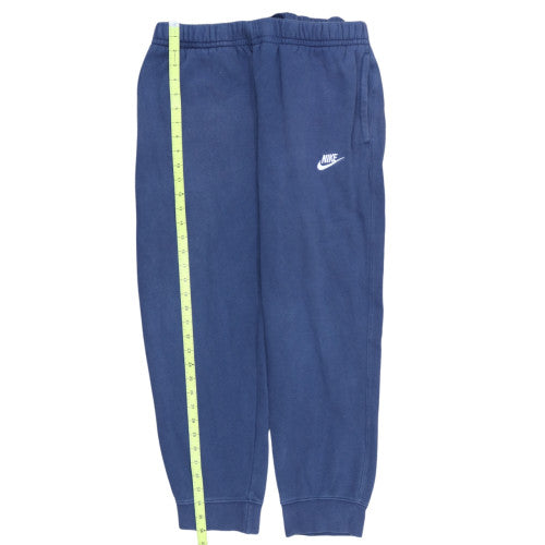 Nike Men's Blue Fleece Sweatpants L Regular Fit Tapered Joggers