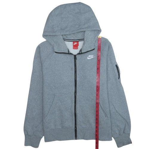Nike Men's Grey Full Zip Hoodie M Regular Fit Sportswear