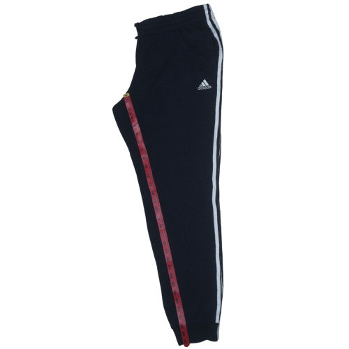 Adidas Womens Black Jogger Trousers L Tapered Cotton Blend