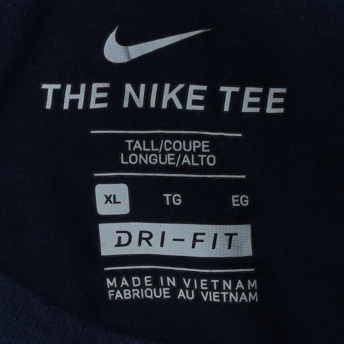 Nike Men's Navy Blue XL Dri-FIT Graphic Logo T-Shirt