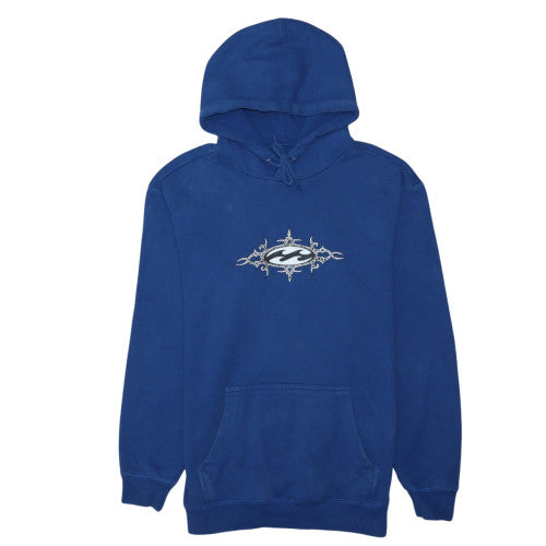 Billabong Mens Blue Pullover Hoodie L Fleece Surf Logo Sweatshirt