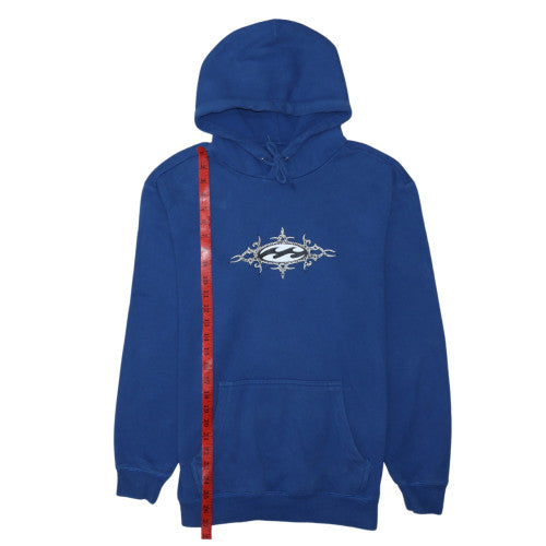 Billabong Mens Blue Pullover Hoodie L Fleece Surf Logo Sweatshirt