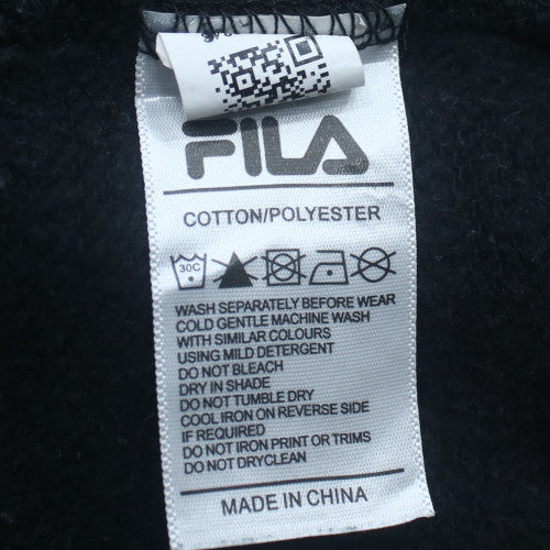 Fila Men's Black XS Pullover Hoodie - Cotton Blend Classic Sportswear