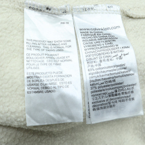 Calvin Klein Jeans Women's Beige Cotton Logo Sweatshirt L