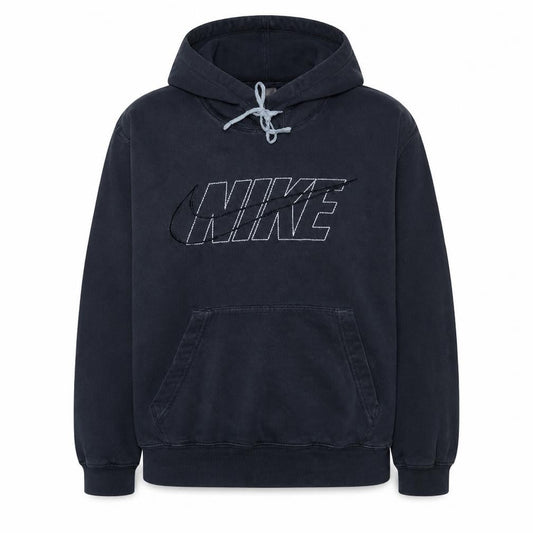 Nike Womens Black Pullover Hoodie Medium Drawstring Logo Cotton