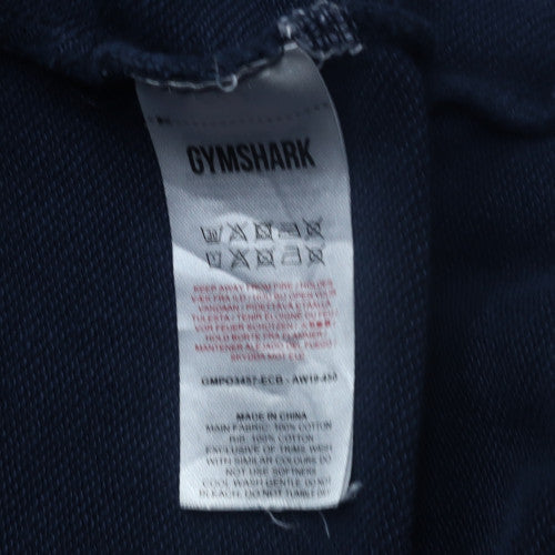 Gymshark Men Blue Pullover Hoodie Size M Regular Fit Hooded Sweatshirt