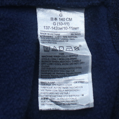 GAP Boys Blue Full Zip Fleece Hoodie 10-11 Years with Logo Design