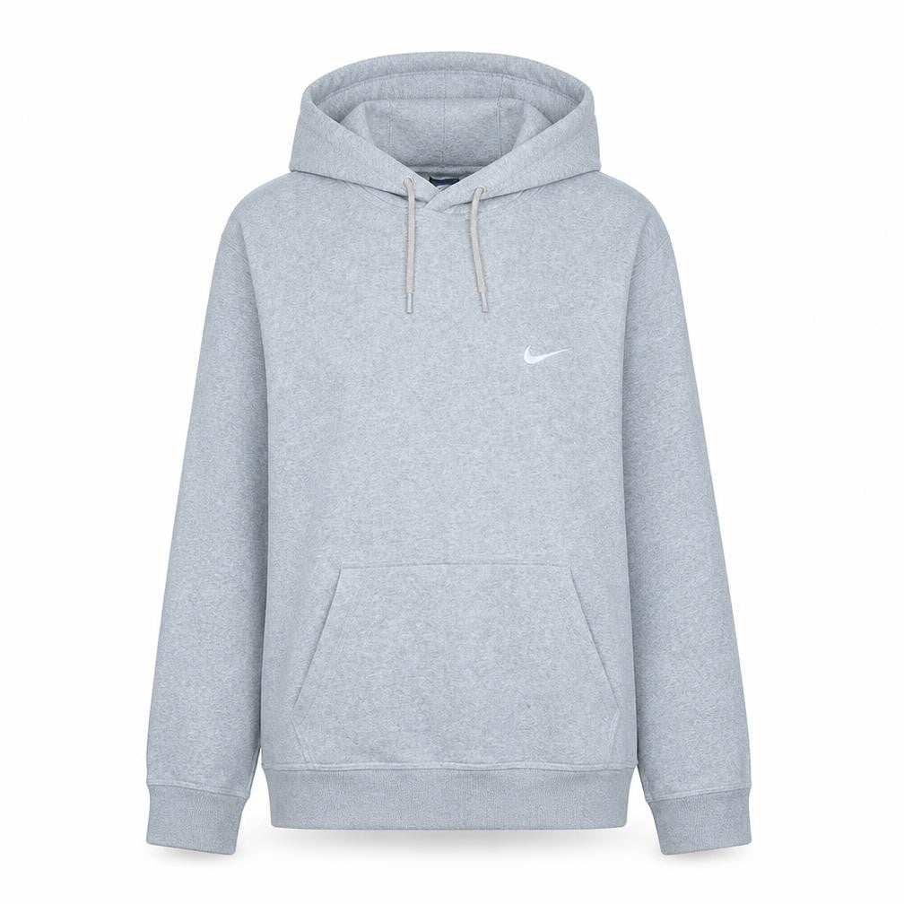 Nike Women's Grey Pullover Hoodie L Cotton Blend with Logo