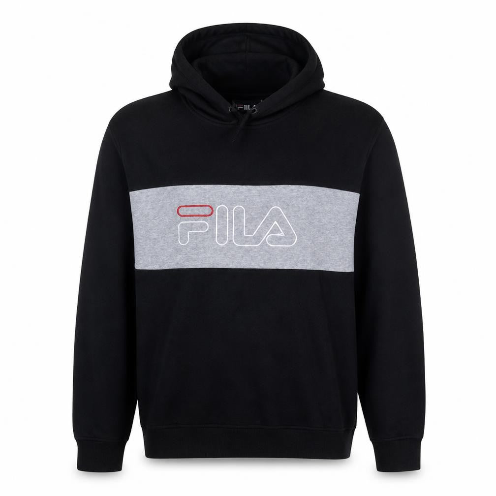 Fila Men's Black Pullover Hoodie L Regular Fit Sportswear