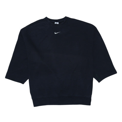 Nike Women Black Medium Pullover Sweatshirt, Crew Neck, 3/4 Sleeve
