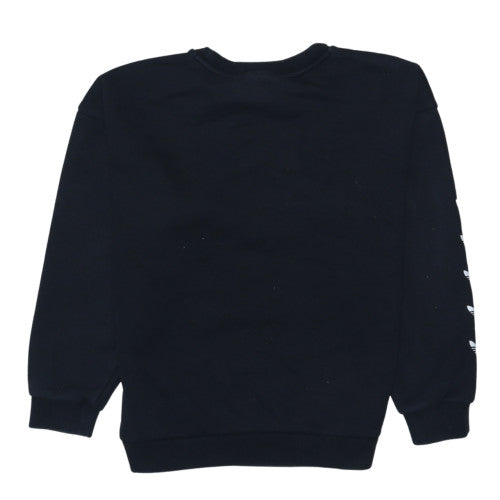 Adidas Women Black Long Sleeve Crew Neck Pullover Sweatshirt Size 8
